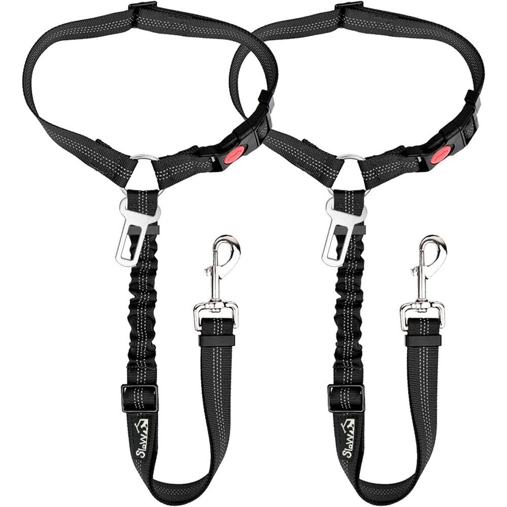 Dog Seat Belt for Car, 2 Pack Dog Car Harness Seatbelt Adjustable with